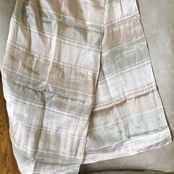 Vintage Liz Claiborne long silky fashion scarf - Picture 2 of 2